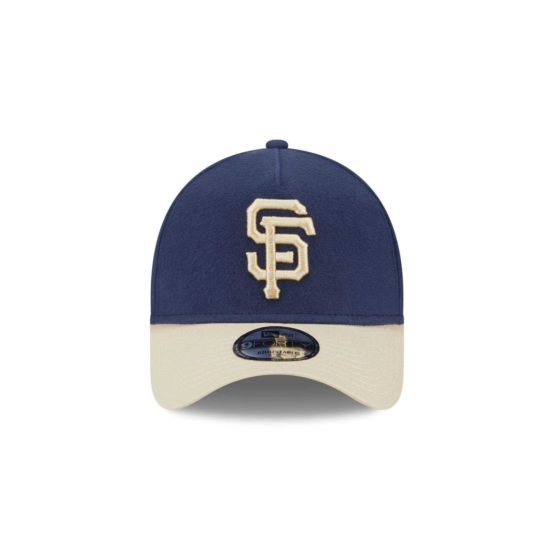 San Francisco Giants Moleskin Crown Navy 9FORTY A-Frame Snapback Hat Male Product Image