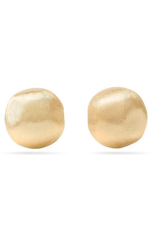 Womens Africa 18K Yellow Gold Ball Stud Earrings - Gold Product Image