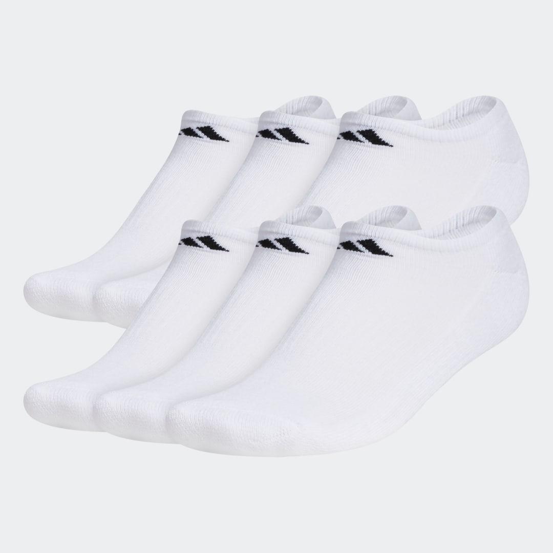 Mens adidas 6-pack Athletic Cushioned No-Show Socks Black Product Image