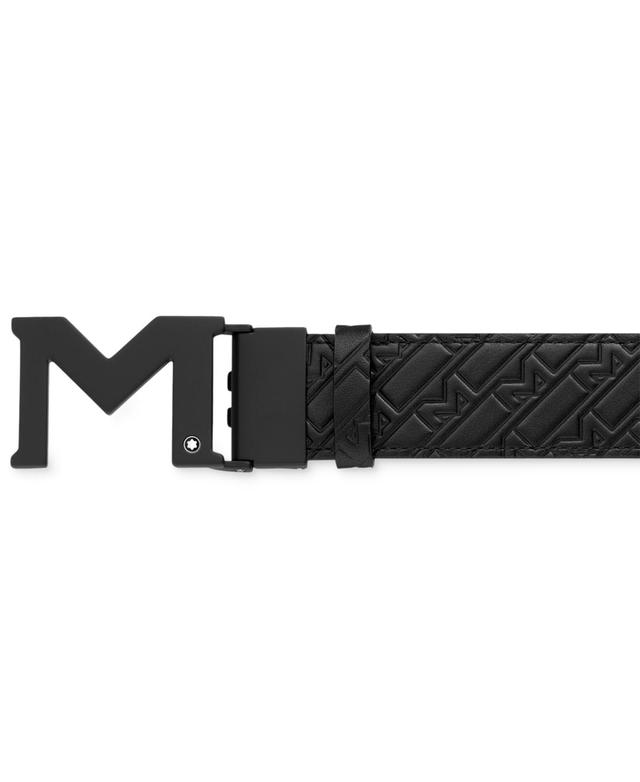 Mens M Rubberized Buckle Reversible Leather Belt Product Image