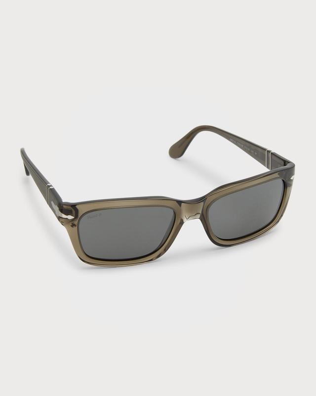 Mens 57MM Rectangular Sunglasses Product Image