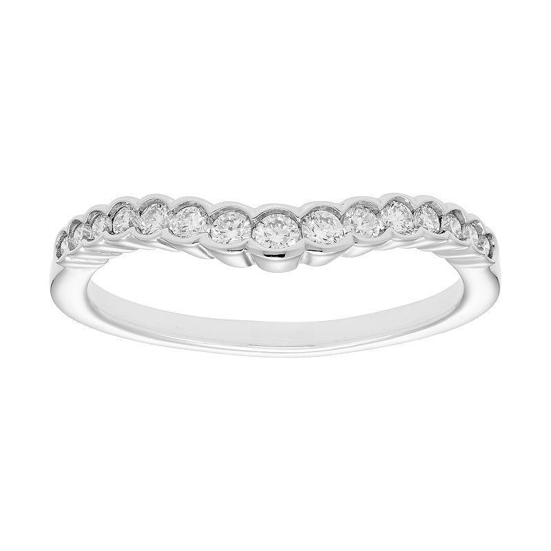 The Regal Collection 1/4 Carat T.W. IGL Certified Diamond Shadow Wedding Band, Womens White Product Image