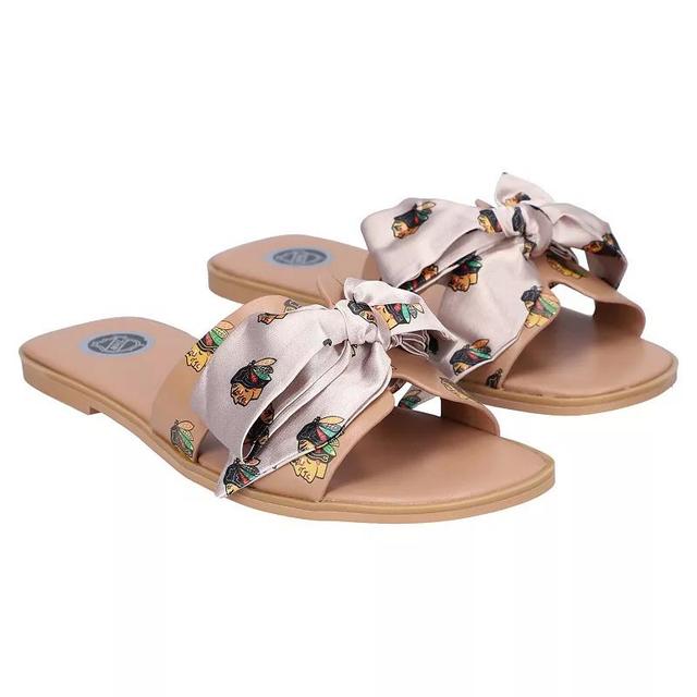 Womens Cuce Tan Chicago Blackhawks Bow Sandals Product Image