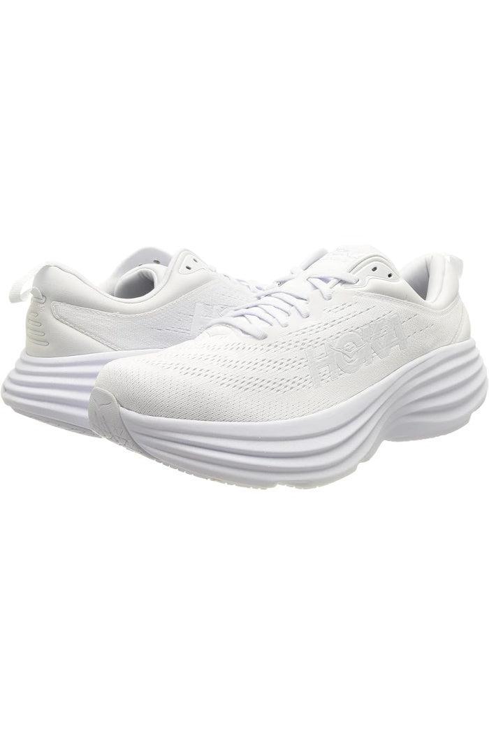 WOMEN'S HOKA BONDI 8 IN BLACK/WHITE MEDIUM WIDTH Female Product Image