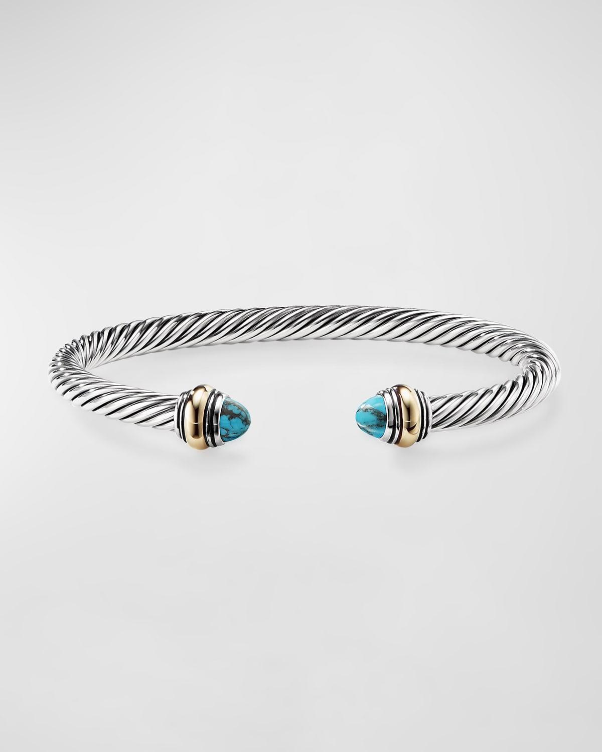 Womens Classic Cable Bracelet In Sterling Silver Product Image