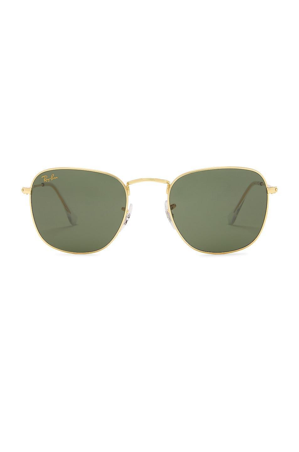 Ray-Ban Frank Sunglasses in Gold & Black - Brown. Size all. Product Image