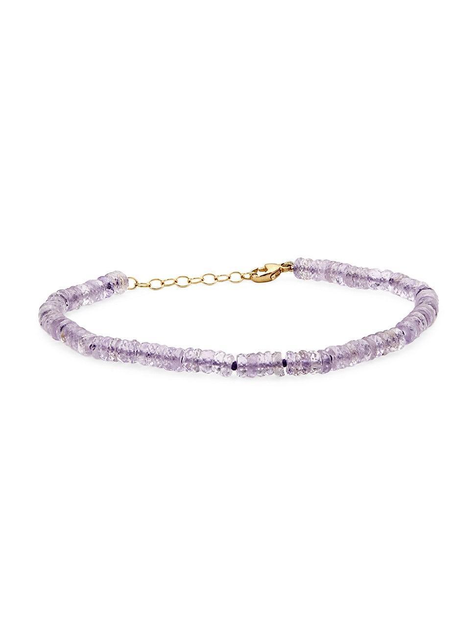 Womens Atlas Facy Cut 14K Yellow Gold & Amethyst Bracelet Product Image