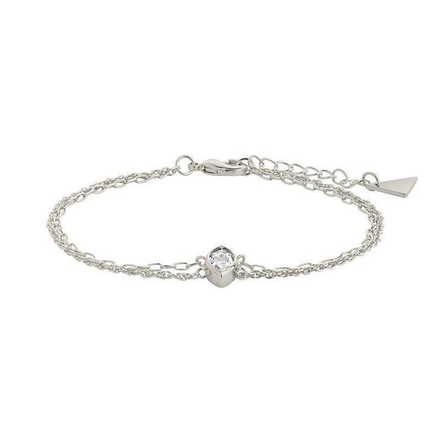 MC Collective Cubic Zirconia Pendant Bracelet, Womens, Silver Tone Product Image