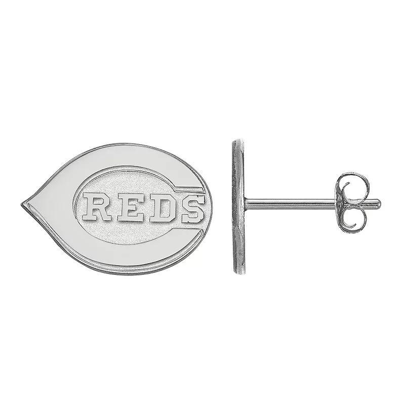 Sterling Silver LogoArt Cincinnati Reds Mini Stud Earrings, Womens Gold Tone Product Image