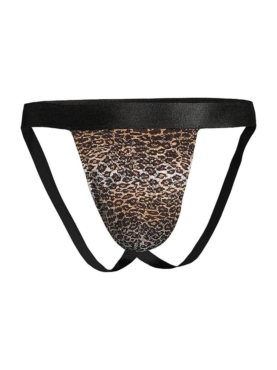 Mens Never Animal Print Jock Strap Product Image