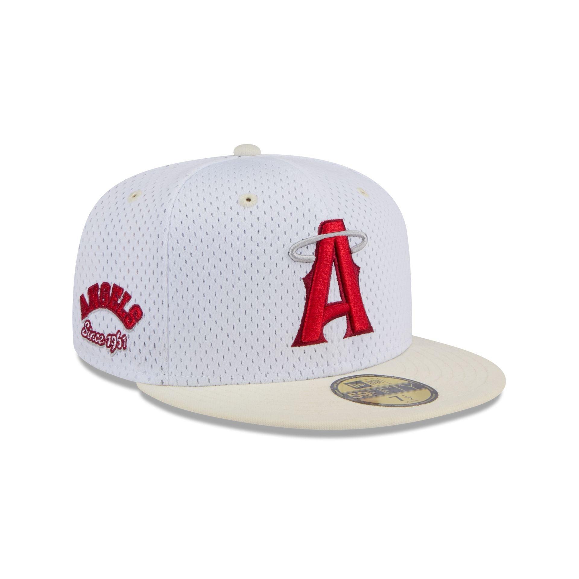 Los Angeles Angels Throwback Mesh 59FIFTY Fitted Hat Male Product Image