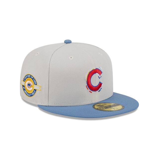 Chicago Cubs Color Brush 59FIFTY Fitted Hat Male Product Image