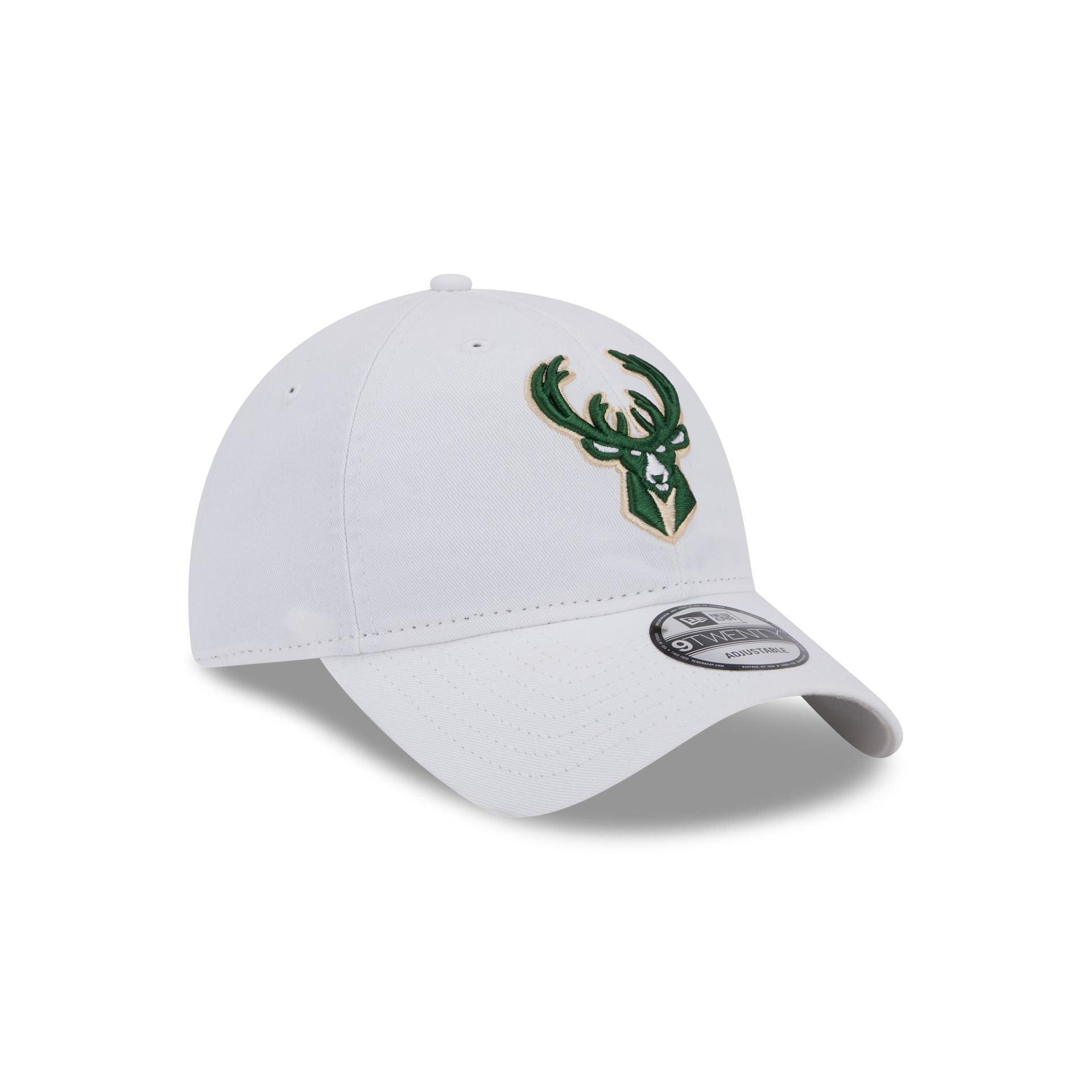 Milwaukee Bucks White 9TWENTY Adjustable Hat Male Product Image