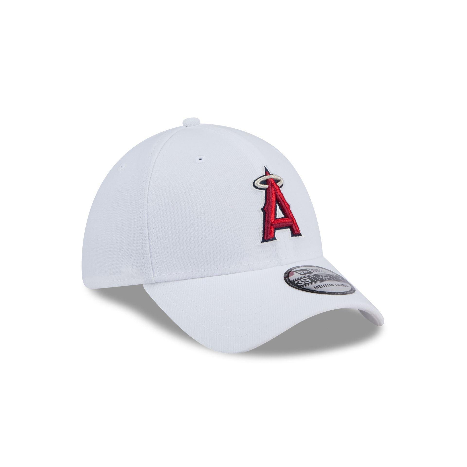 Los Angeles Angels Optic White 39THIRTY Stretch Fit Hat Male Product Image