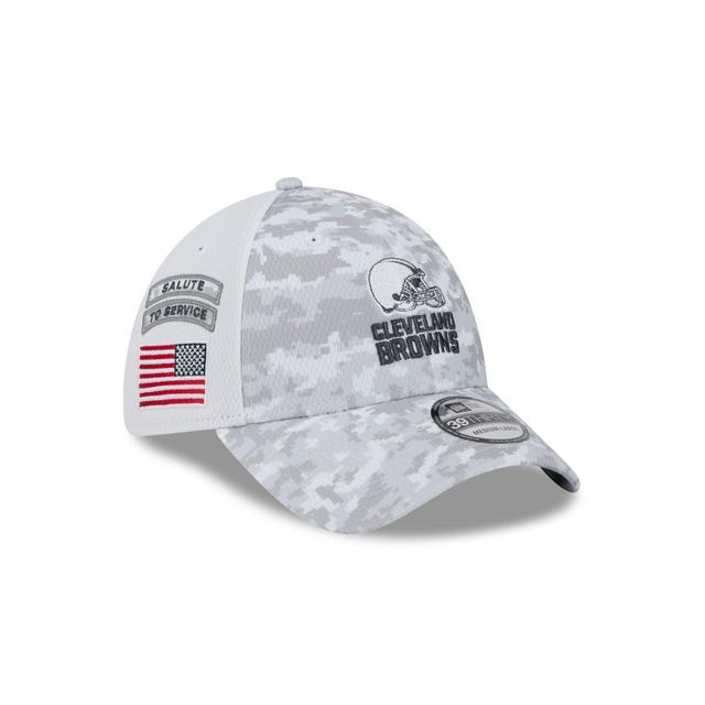 Cleveland Browns 2024 Salute to Service 39THIRTY Stretch Fit Hat Male Product Image