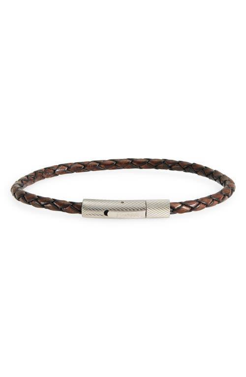 Mens Village Single Row Leather Bracelet Product Image