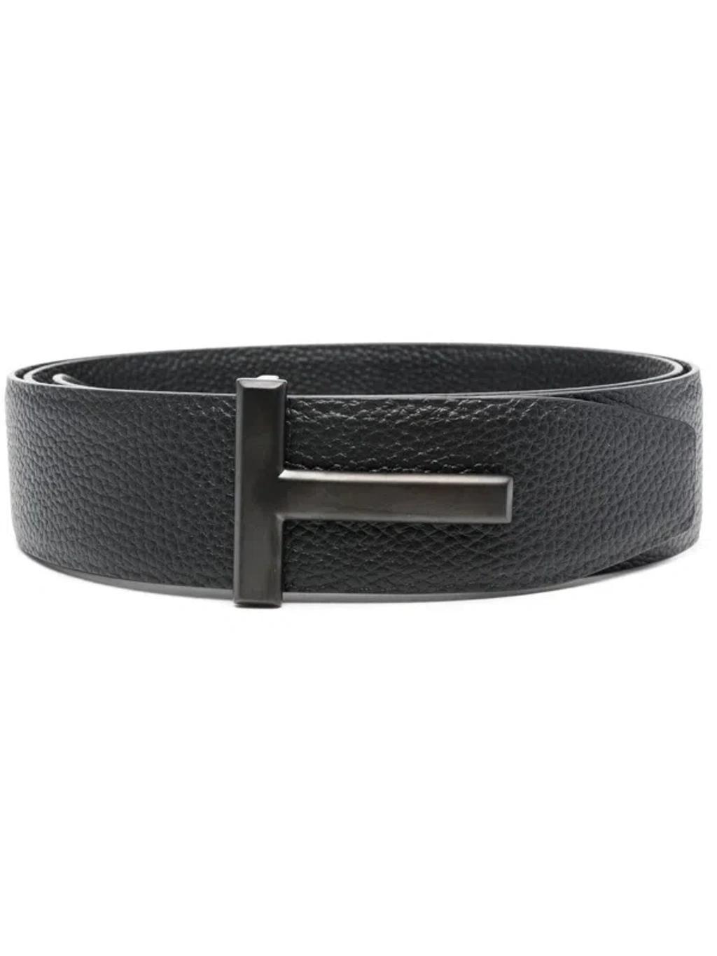 Belt With Logo Buckle In Black Product Image