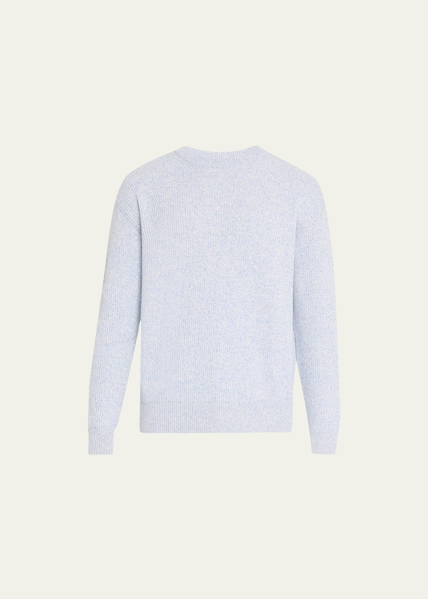 Mens Cotton Melange Crewneck Sweater Product Image