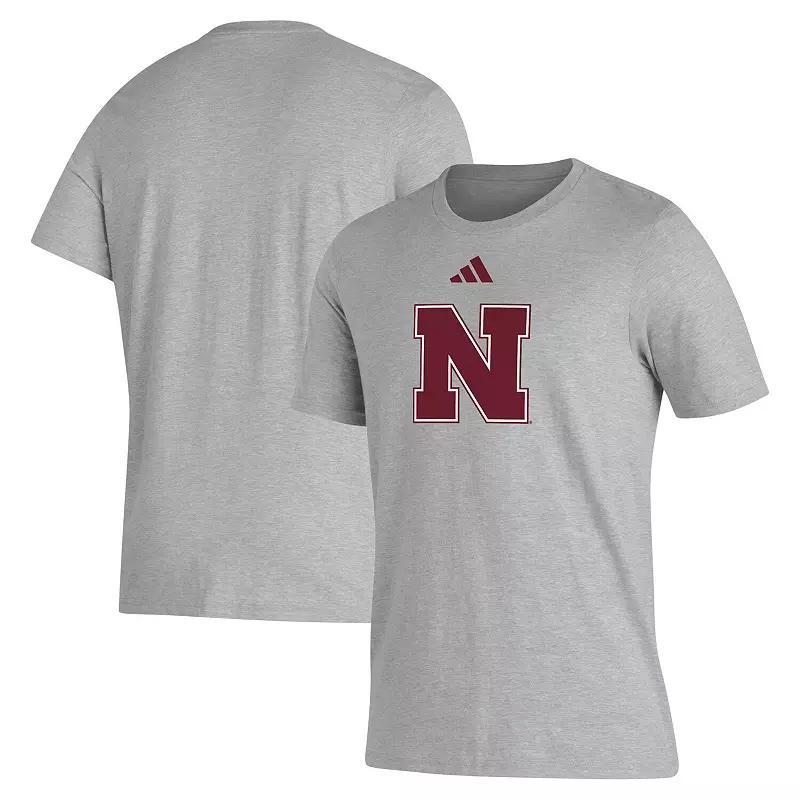 Mens adidas Gray Nebraska Huskers Primary Locker Logo Pre-Game AEROREADY T-Shirt Product Image