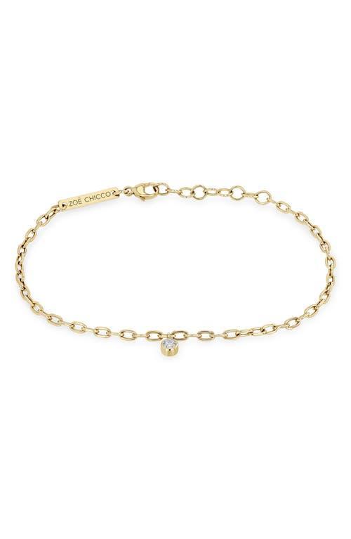 Zo Chicco Diamond Charm Oval Link Chain Bracelet Product Image