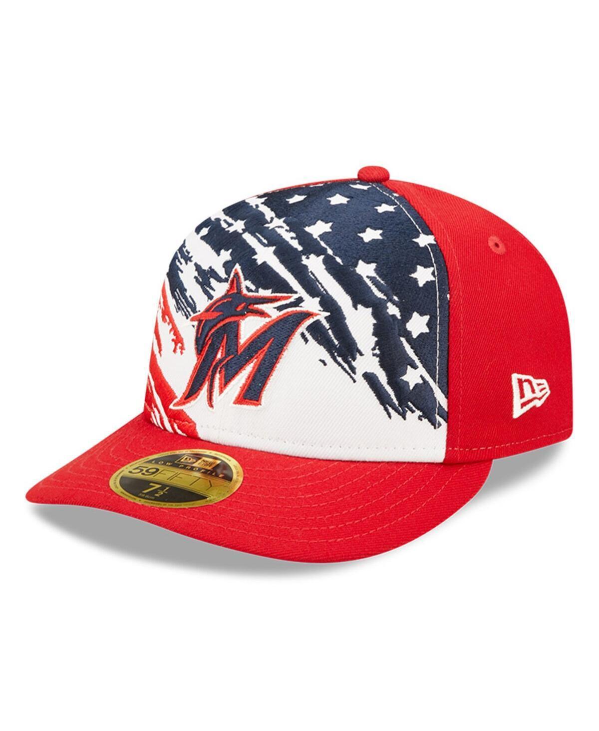 Mens New Era Miami Marlins 2022 4th of July Low Profile 59FIFTY Fitted Hat Product Image