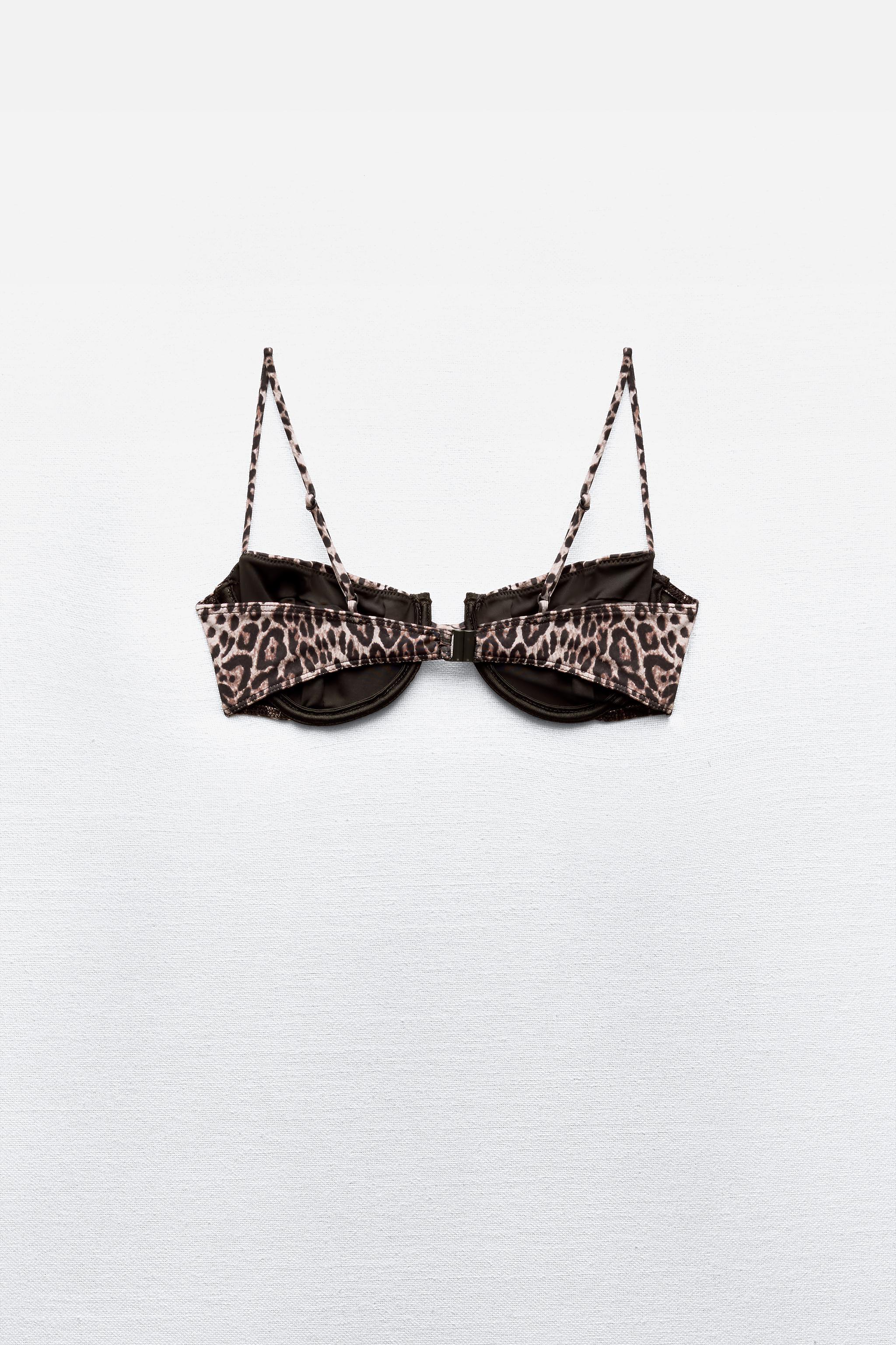 ANIMAL PRINT UNDERWIRE BIKINI TOP Product Image