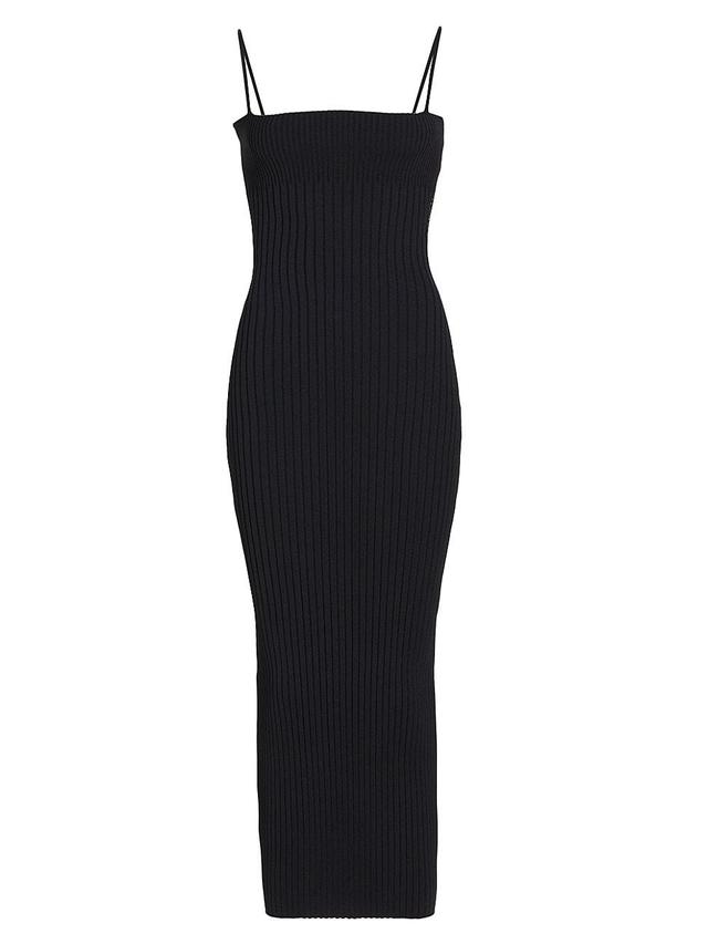 Womens Rib-Knit Tank Midi Dress Product Image