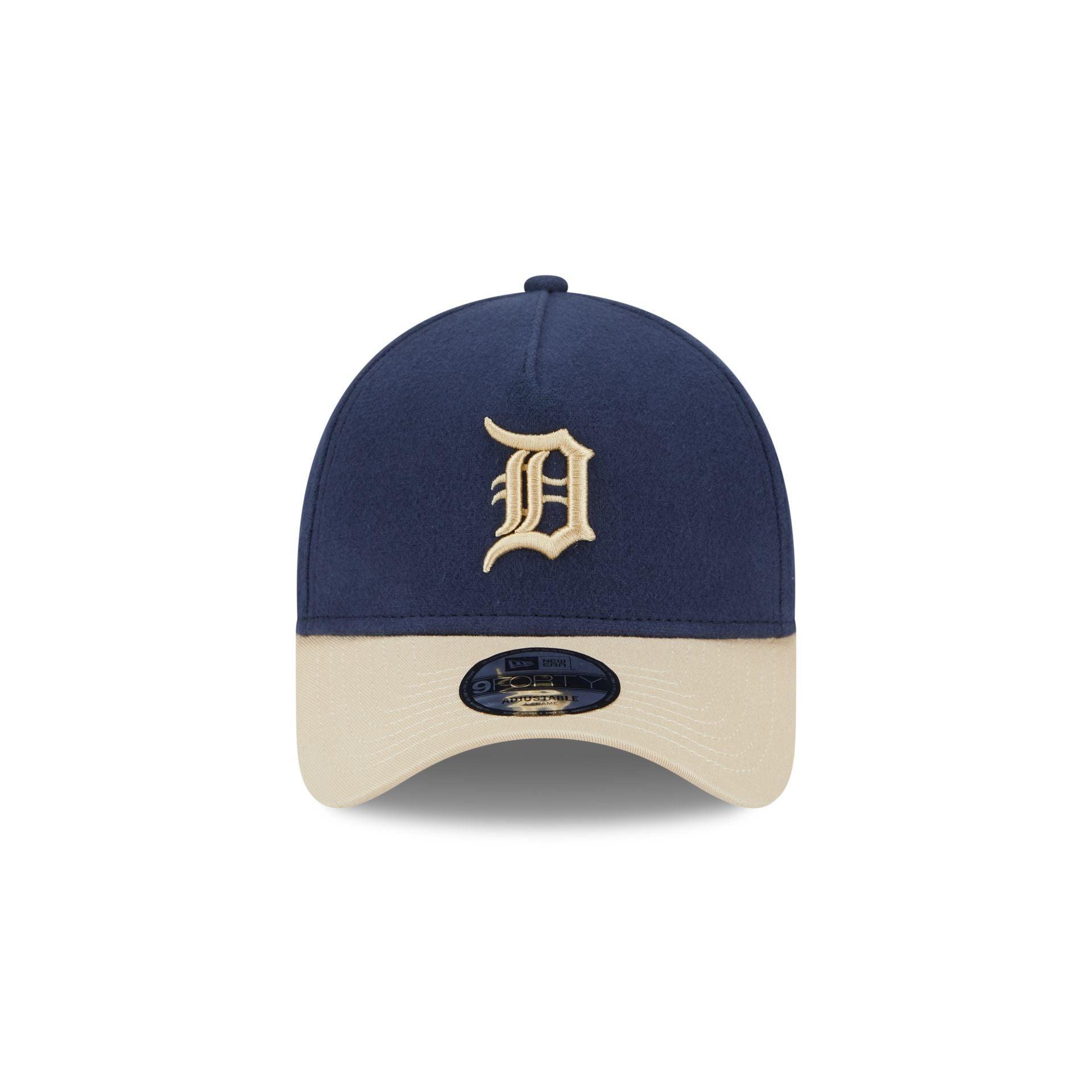 Detroit Tigers Moleskin Crown Navy 9FORTY A-Frame Snapback Hat Male Product Image