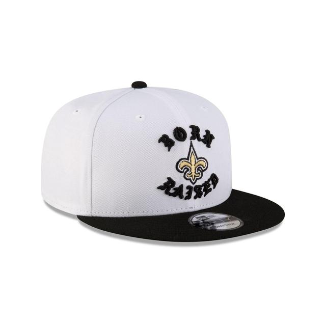 Born x Raised New Orleans Saints White 9FIFTY Snapback Male Product Image