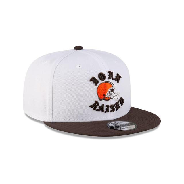 Born x Raised Cleveland Browns White 9FIFTY Snapback Male Product Image