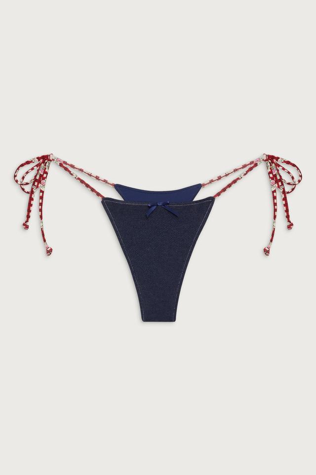 Divine Skimpy Bikini Bottom - Blue Denim Product Image