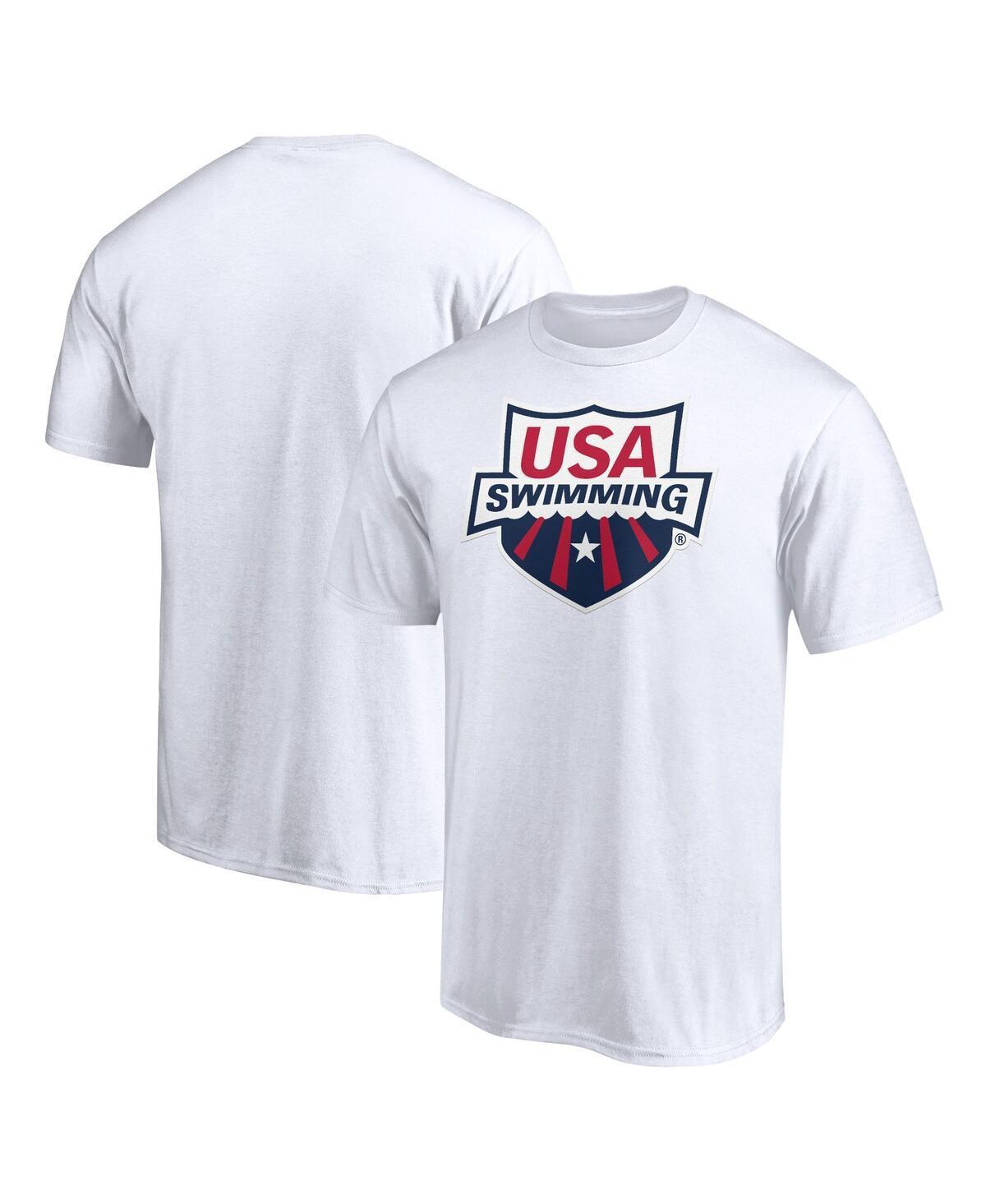 Mens Fanatics White Usa Swimming Core Primary Logo T-shirt Product Image