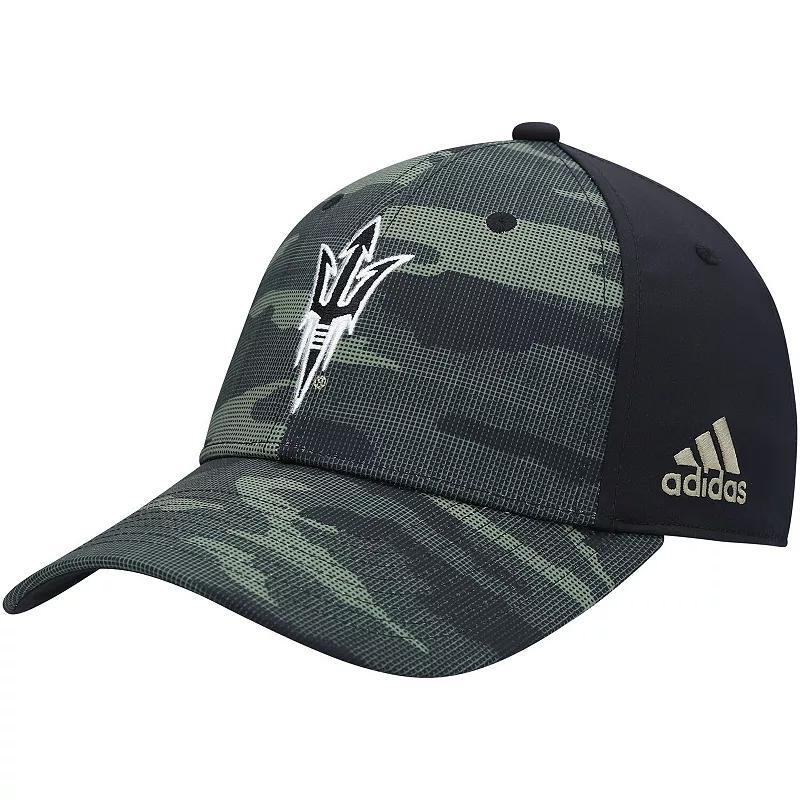 Mens adidas Camo Arizona State Sun Devils Military Appreciation Primegreen Flex Hat Product Image