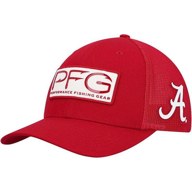 Mens Columbia Crimson Alabama Crimson Tide PFG Hooks Flex Hat Product Image