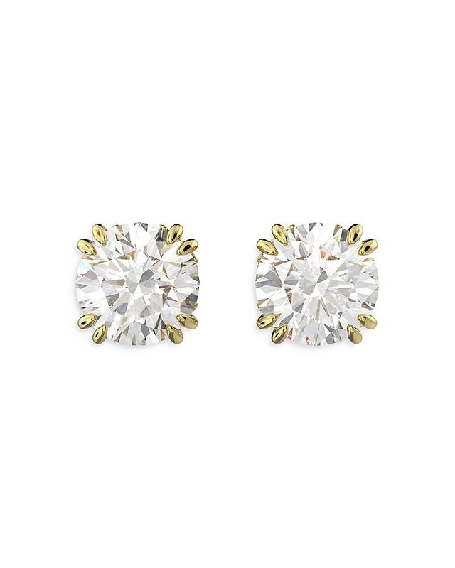 Womens Stilla Rhodium-Plated & Crystal Stud Earrings Product Image