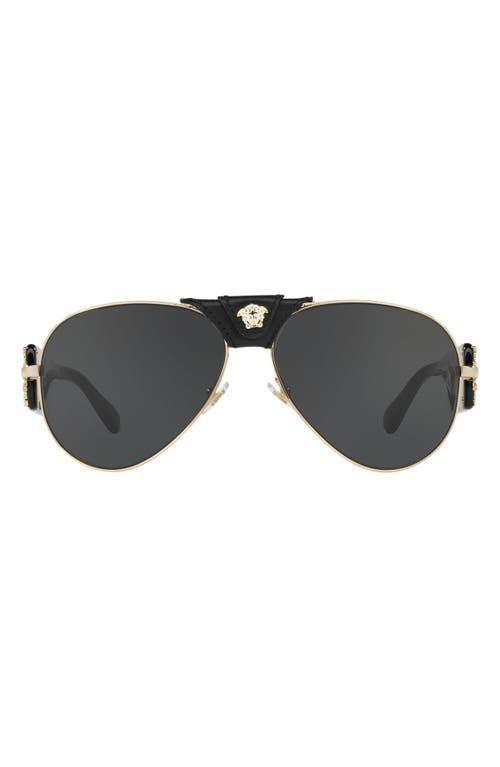 Versace Medusa 62mm Aviator Sunglasses Product Image