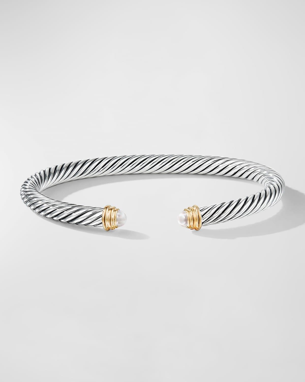 Womens Classic Cable Bracelet In Sterling Silver Product Image