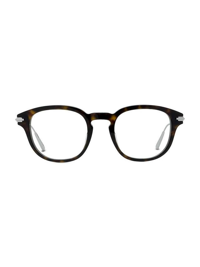 Mens DiorBlackSuito R21 49MM Round Eyeglasses Product Image