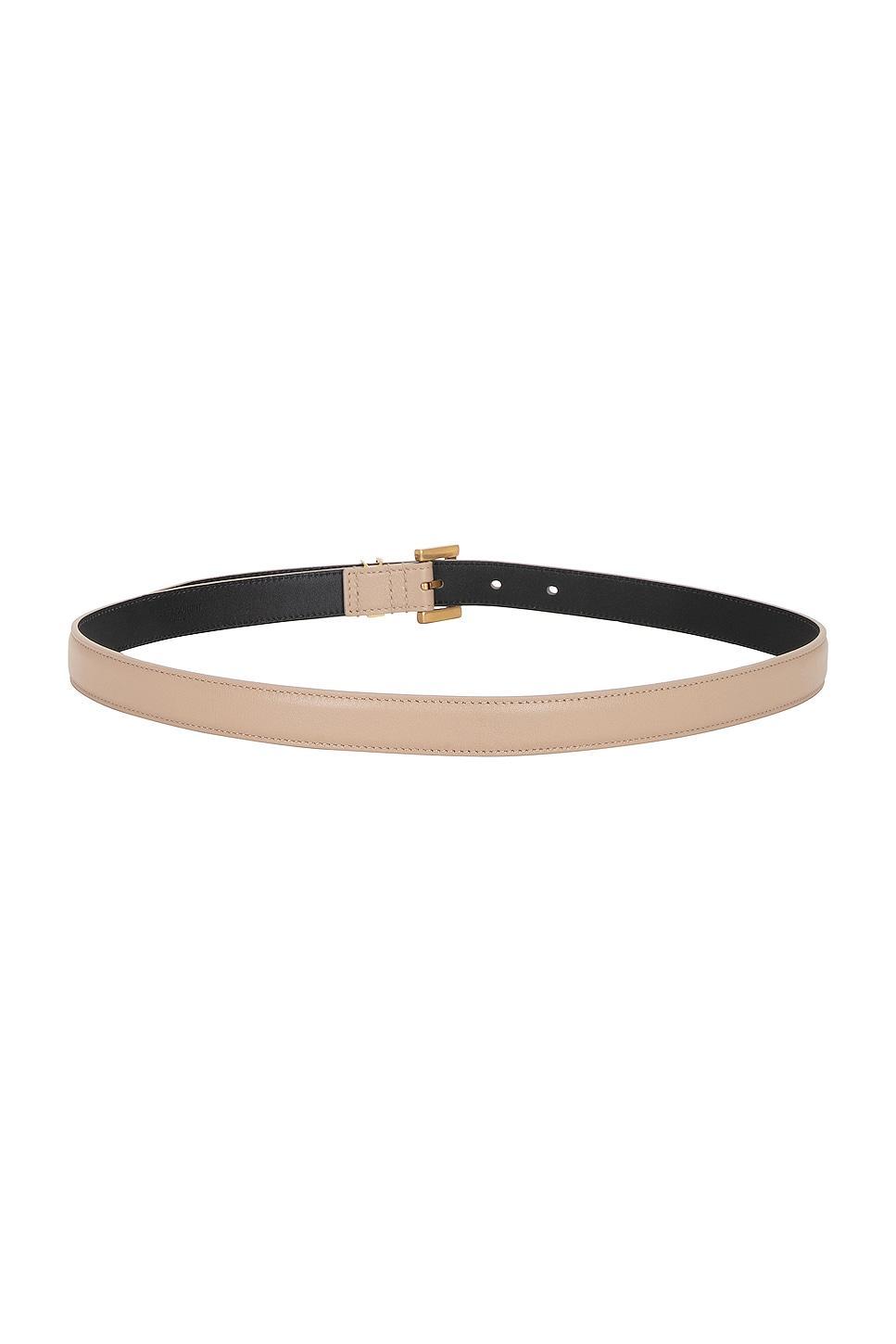 Saint Laurent Monogramme Belt in Nude Product Image