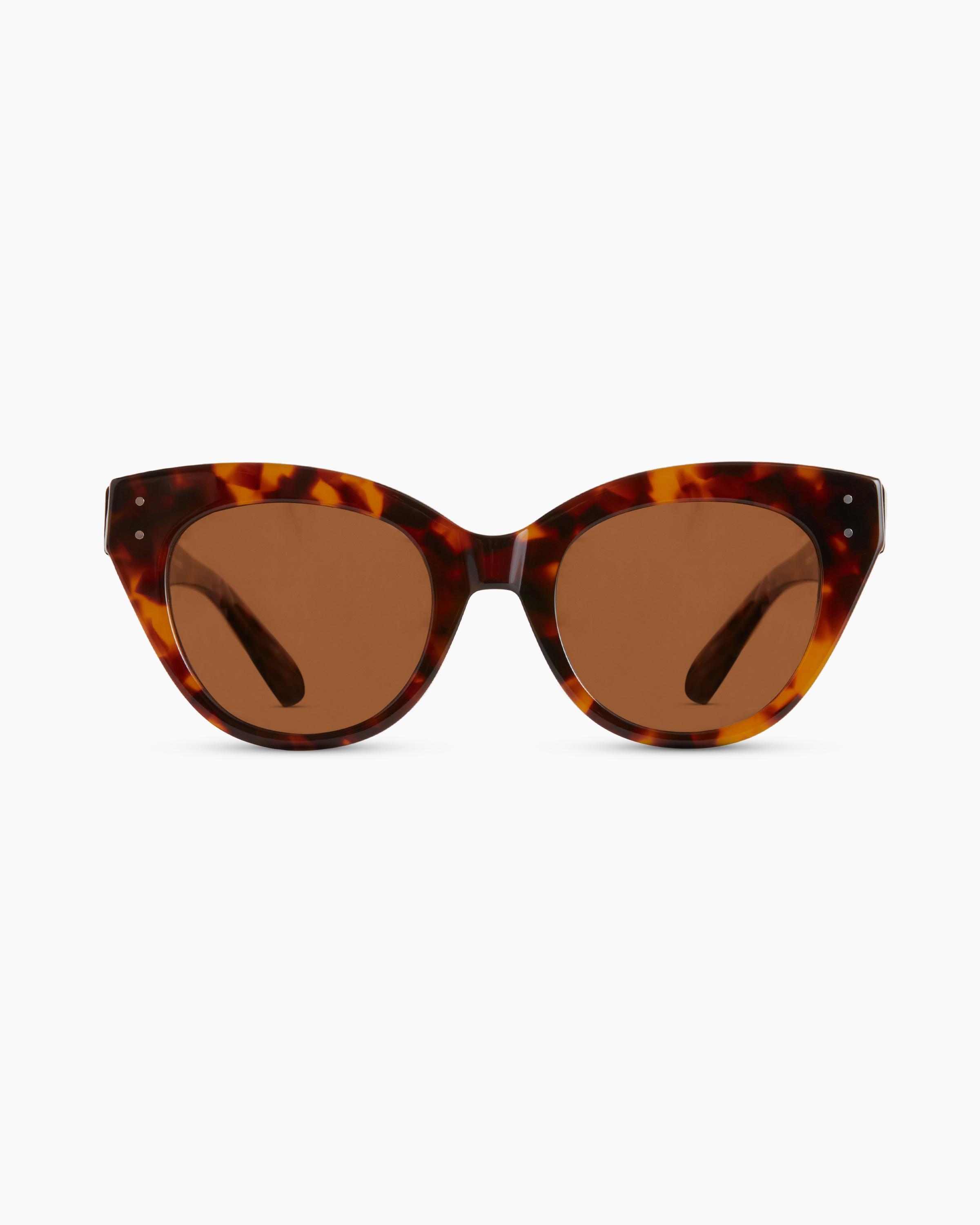 Quinn Polarized Acetate Sunglasses in Ginger Tortoise with Brown lens, Cellulose Acetate by Quince Product Image