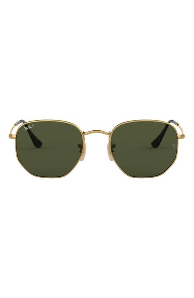 RAY BAN 51mm Polarized Geometric Sunglasses In Green Product Image