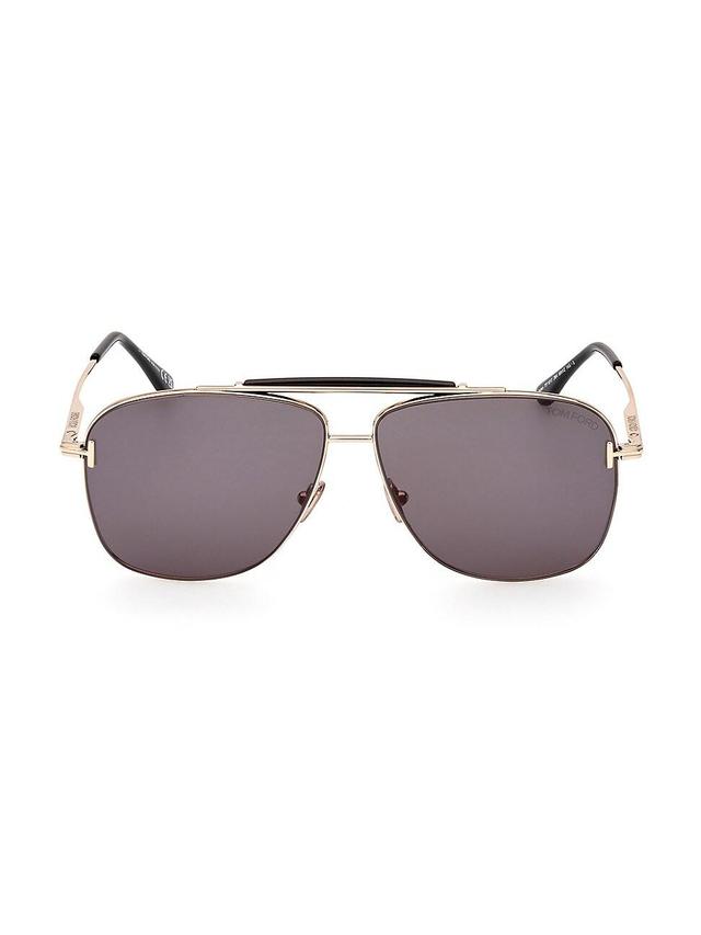 TOM FORD Jaden 60mm Polarized Navigator Sunglasses Product Image