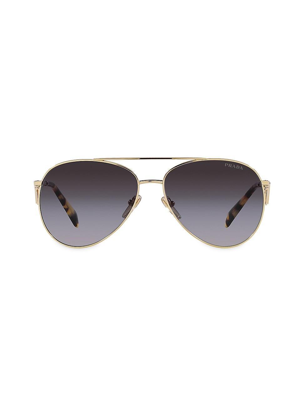 Prada 58mm Gradient Pilot Sunglasses Product Image