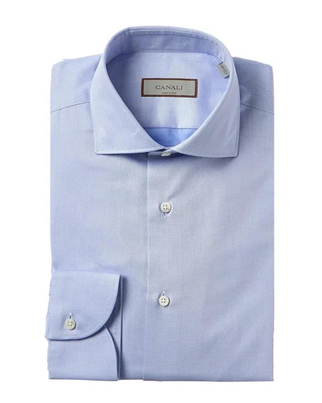 CANALI Modern Fit Dress Shirt In Blue Product Image