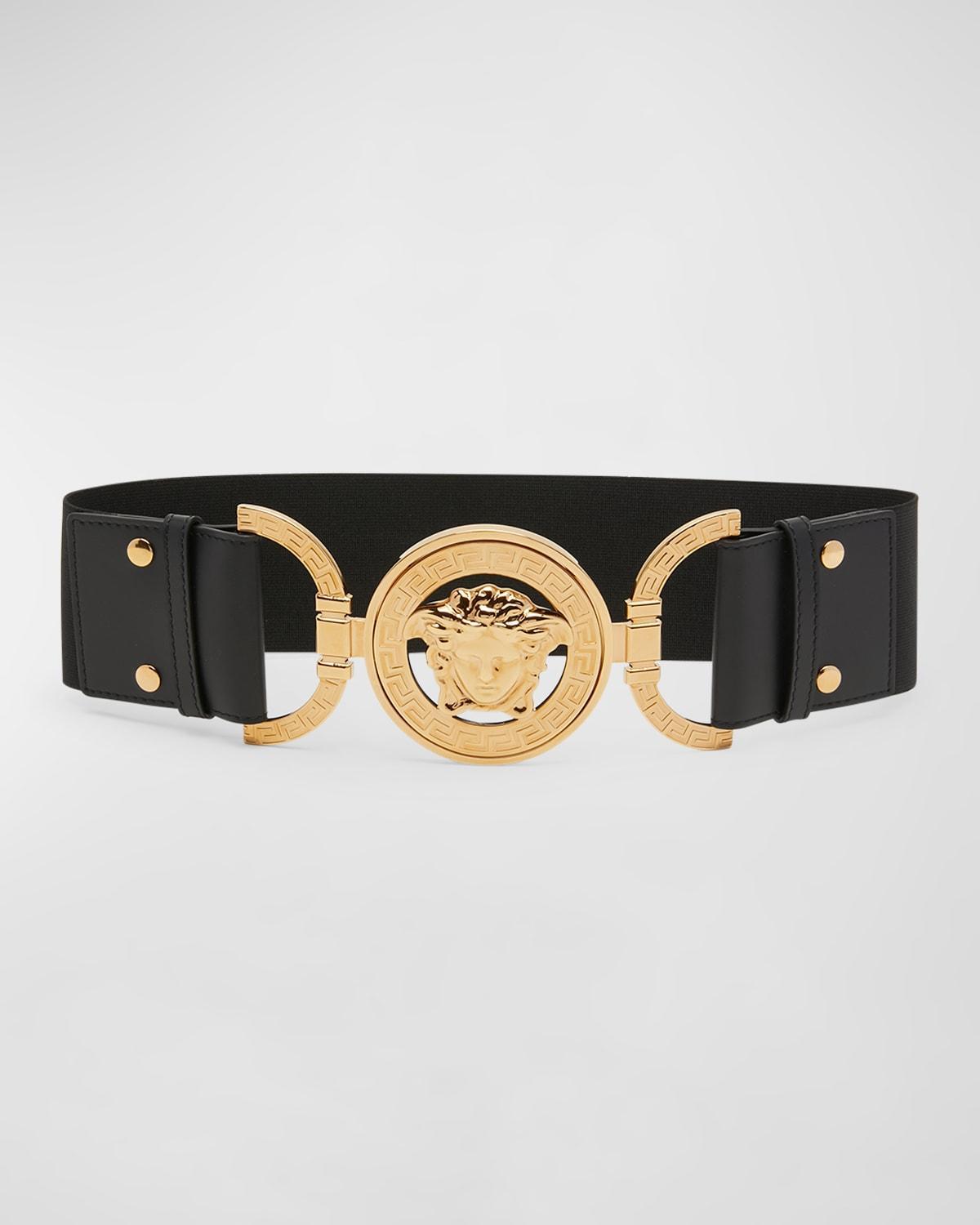 Womens Medusa Buckle Leather Belt Product Image