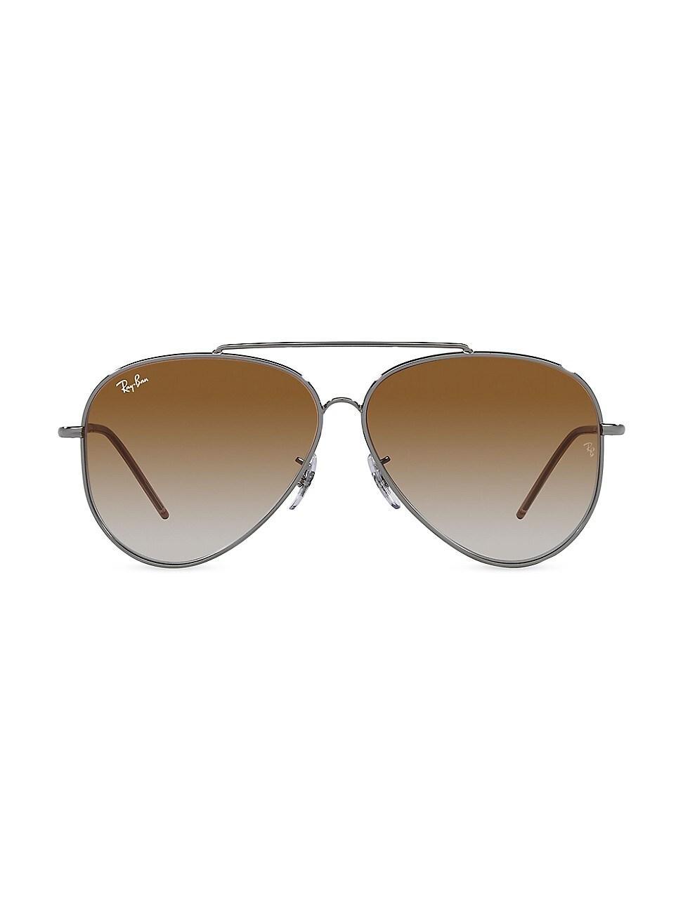 Mens RBR0101S 59MM Reverse Aviator Sunglasses Product Image