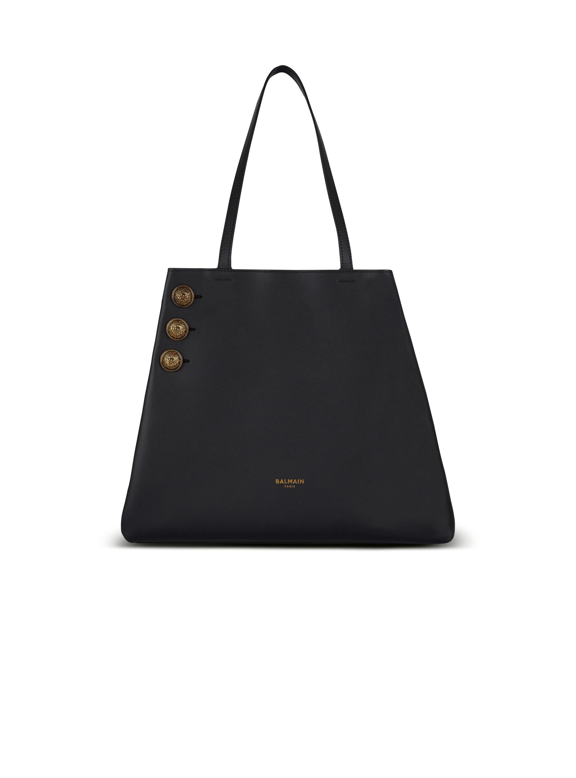 Emblème leather tote bag Product Image