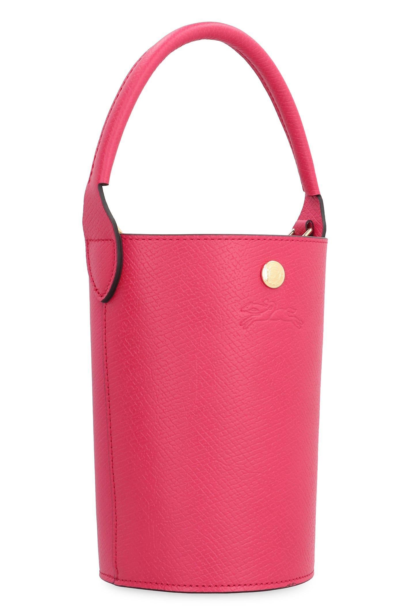 LONGCHAMP Xs Épure Leather Bucket Bag In Purple Product Image