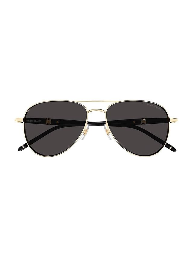 Mens Diplomat 57MM Pilot Sunglasses Product Image