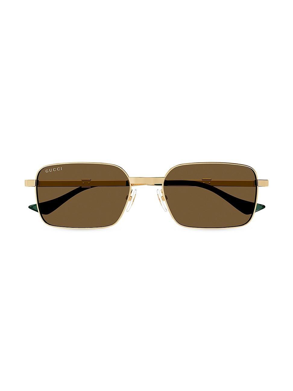 Men's Metal Rectangle Sunglasses Product Image